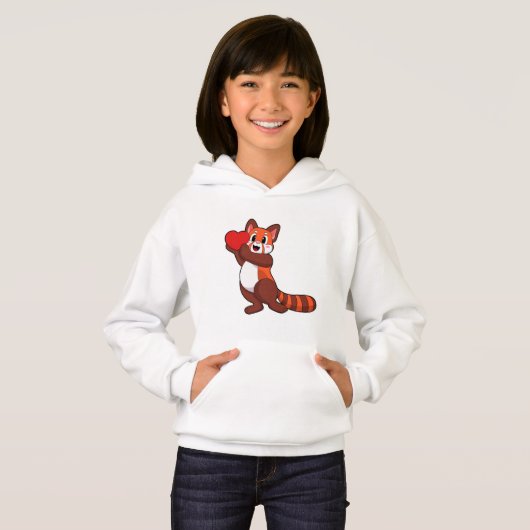 Red panda at Love with ハート.PNG (正面フル)