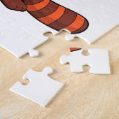 Red panda at Love with ハート.PNG ジグソーパズル (側面)