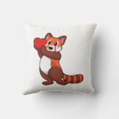 Red panda at Love with Heart.PNG クッション (裏面)
