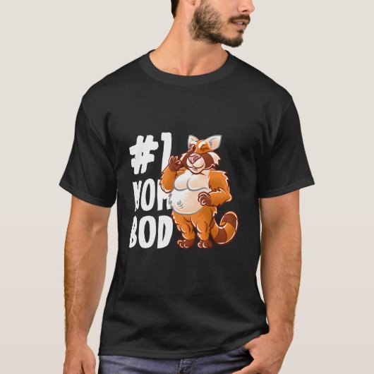 Red Panda Bear Mom Best Mom Bod Mommy Mama Mother' Tシャツ (正面)
