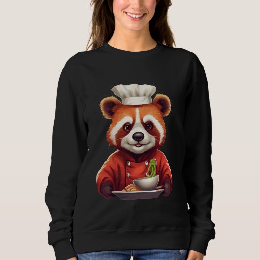 Red Panda Chef Anime Culinary Master Culinary Cook スウェットシャツ (正面)