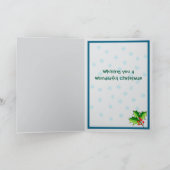 Red Panda Christmas Folded Greeting Card カード (内部)