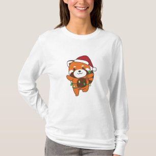 Red Panda Christmas Winter Animals Red Pandas Tシャツ