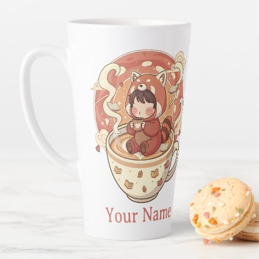Red Panda Coffee & Latte 17oz Mug do カフェラテマグ (インサイチュ)