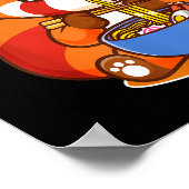 Red Panda Eating Ramen Japanese Soup Zoo Animal Zo ポスター (角)