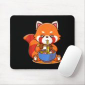 Red Panda Eating Ramen Japanese Soup Zoo Animal Zo マウスパッド (マウス)