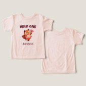 Red Panda Flower First Birthday Girl (デザイン正面&裏面)