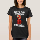 Red Panda For Girls Women Tシャツ (正面)