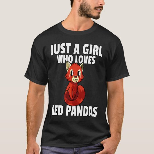 Red Panda For Girls Women Tシャツ (正面)
