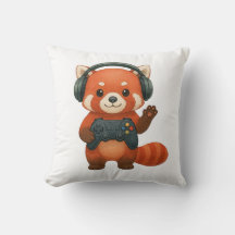 Red Panda Gamer、ゲームコントローラ、ヘッドフォン