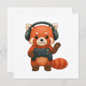 Red Panda Gamer、ゲームコントローラ、ヘッドフォン 案内状 (正面/裏面)