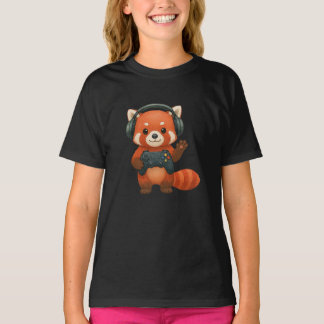 Red Panda Gamer、ゲームコントローラ、ヘッドフォン Tシャツ