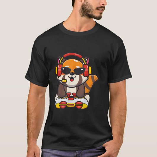 Red Panda Gamer Red Pandas Animal Tシャツ (正面)
