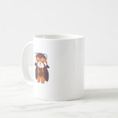 Red Panda Halloween Cute Devil Vampire Costume コーヒーマグカップ (正面左)