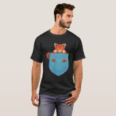 Red Panda In Pocket Red Pandas Animal Tシャツ (正面フル)