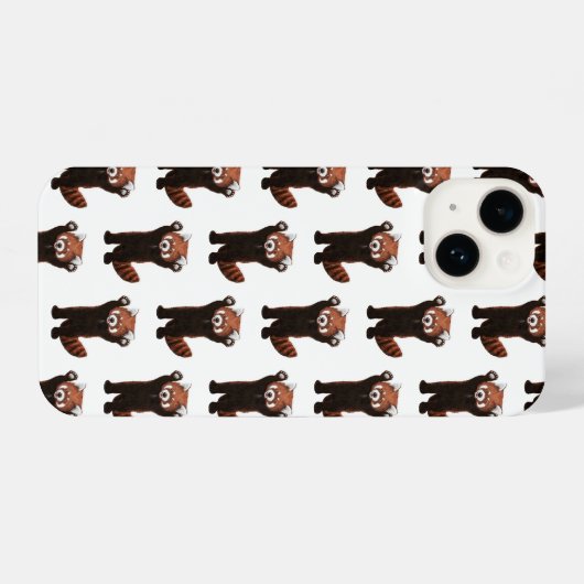 Red Panda iPhone Case iPhoneケース (裏面横)