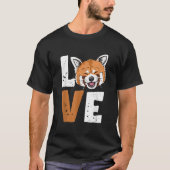 Red Panda Love Red Panda Tシャツ (正面)