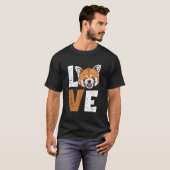 Red Panda Love Red Panda Tシャツ (正面フル)