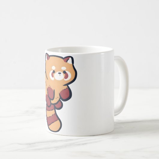 Red panda Magic コーヒーマグカップ (正面右)