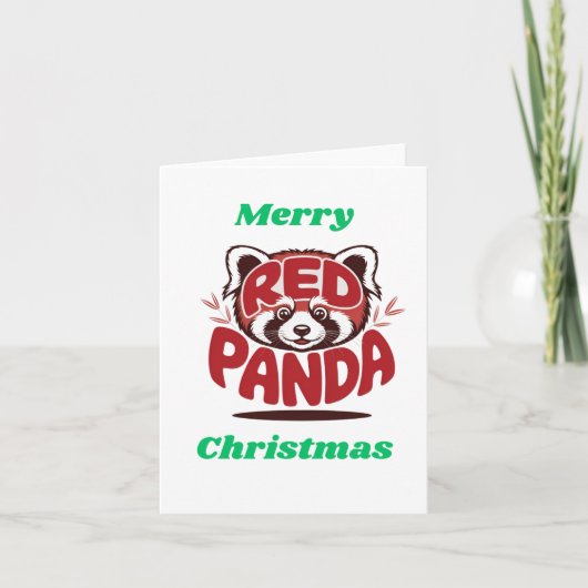Red Panda Merry Christmas シーズンカード (正面)