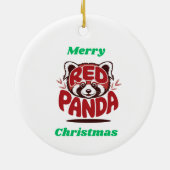 Red Panda Merry Christmas セラミックオーナメント (裏面)