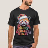 Red Panda Merry Christmas 12/25/25 Tシャツ (正面)