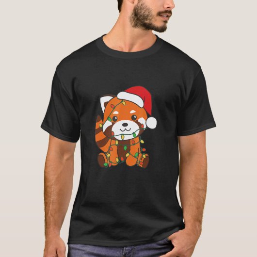 Red Panda Merry Christmas Winter Pandas Christmas Tシャツ (正面)