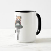 Red Panda on Seattle Space Needle マグカップ (正面右)