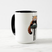 Red Panda on Seattle Space Needle マグカップ (正面左)