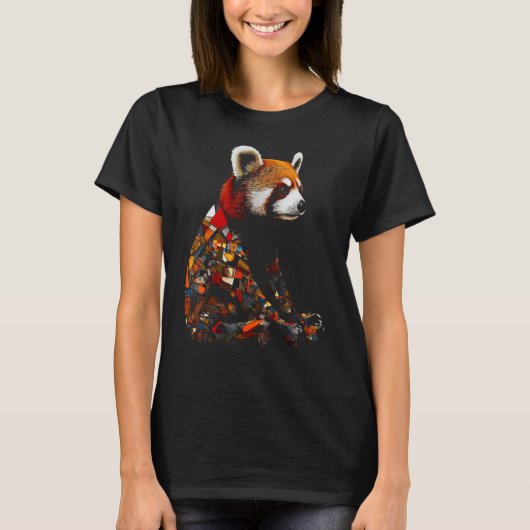 Red Panda Polygon  Animal Colourful Red Panda Tシャツ (正面)