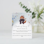 Red Panda Rocker Birthday Invitation (スタンド正面)