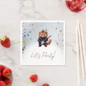 Red Panda Rocker Cocktail スタンダードカクテルナプキン (インサイチュ)
