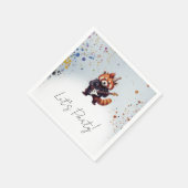 Red Panda Rocker Cocktail スタンダードカクテルナプキン (角)