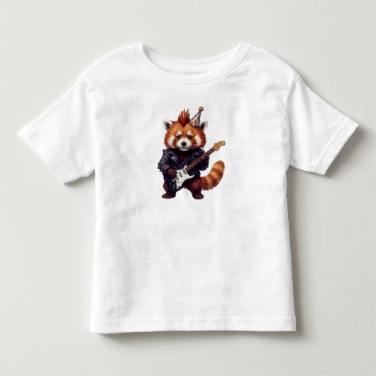 Red Panda Rocker T-Shirt トドラーTシャツ (正面)