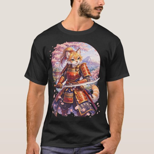 Red Panda Samurai  Tシャツ (正面)