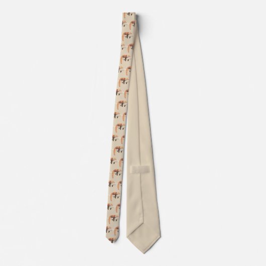 Red Panda tie for men ネクタイ (裏面)