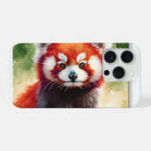 Red Panda Watercolor REF62 - Watercolor iPhoneケース (裏面横)