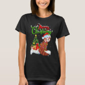Red Panda Xmas Decorations Santa Red Panda Chris Tシャツ (正面)