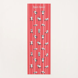 Red Panda Yoga Mat Custom Name Same on Both Sides ヨガマット