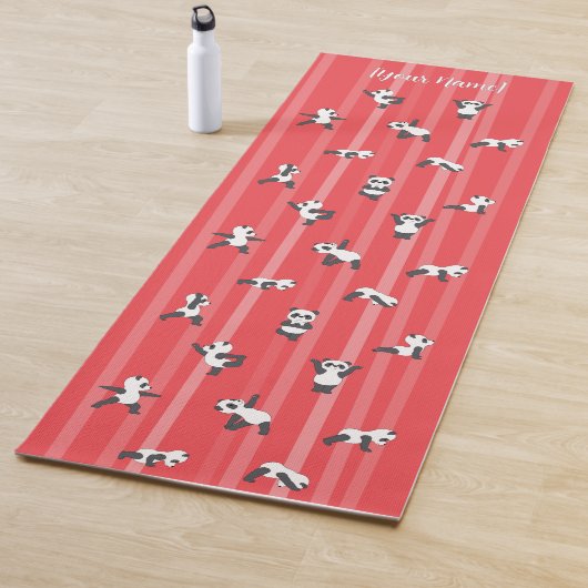 Red Panda Yoga Mat Custom Name Same on Both Sides ヨガマット (インサイチュ)