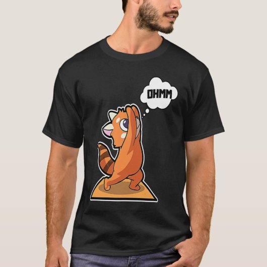 Red Panda Yoga Poses Sport Gymnastics Ohm Heartbea Tシャツ (正面)