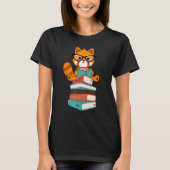 Red Pandas Book  Bookworm Cute Red Panda Reader Tシャツ (正面)