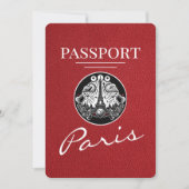 Red Paris Passport日付の保存 セーブザデート (正面)