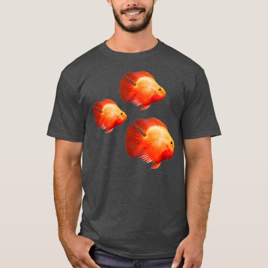 Red Parrot Cichlids Aquarium Fish Keeping Gift Tシャツ (正面)