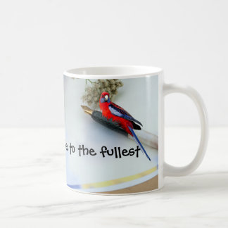 Red Parrot on a Mug コーヒーマグカップ