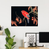 Red Parrot on Branch of Tree, ポスター (ホームオフィス)
