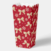 Red Party Favor Popcorn Box with Gold Bow Pattern  フェイバーボックス (裏面)