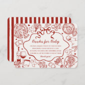 Red Pasta Special Delivery Italian Books for Baby エンクロージャーカード (正面/裏面)