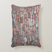 Red pavement bricked wall アクセントクッション (正面(垂直))