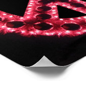 red peace sign poster ポスター (角)